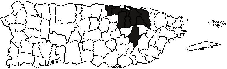 Mapa Área Metropolitana Puerto Rico