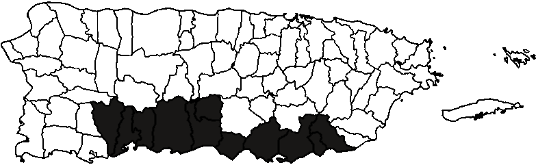 Mapa Área Sur Puerto Rico